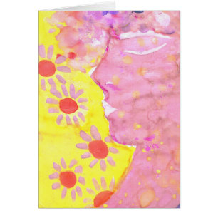 Cartão Ninfhs Folk Art de AnyaC VAZIO Papel de carta