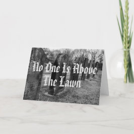 Cartão Ninguém está acima do gramado