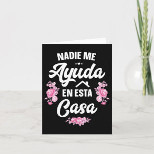 Cartão Ninguém Me Ajuda Nesta Casa Presente Divertido Esp
