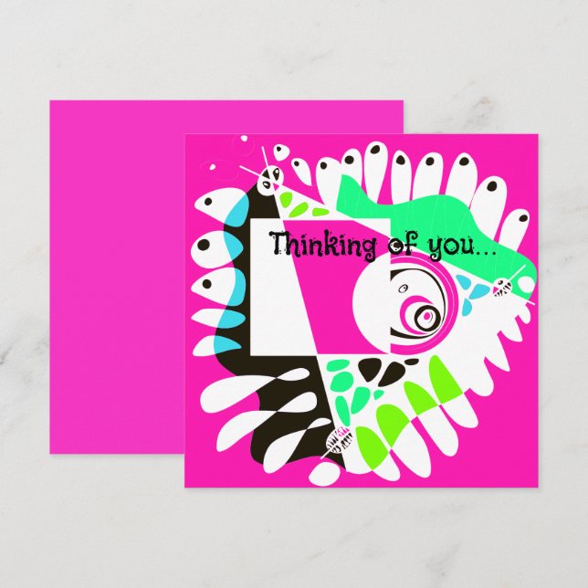 Cartão Ninho de Pássaro - Branca de Fuchsia (Frente/Verso)