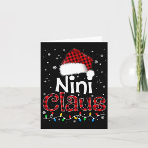 Cartão Nini Claus Santa Claus engraçado Correspondência F