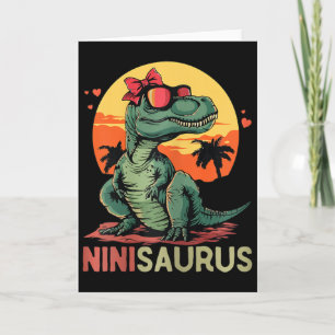 Cartão Ninisaurus Dino Dinossauro Nini-saurus T-rex Mãe