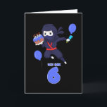 Cartão NINJA ANIVERSÁRIO 6 6 Birthday Boy Comic Lover<br><div class="desc">O 6 Aniversário NINJA ANIVERSÁRIO 6 Garoto Dotado de Lover de BD! Para filho,  sobrinho,  neto e filhos! Uma camisa de 6 de aniversário,  presente de 6 aniversário,  presente de 6 anos,  presente de 6 de aniversário ou de 6!</div>