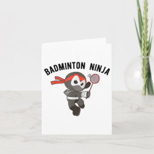 Cartão Ninja Badminton , Birdie Sport Tee Vestuário_1 
