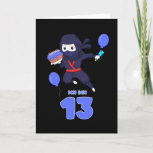 Cartão NINJA BIRTHDAY 13 13 Birthday Boy Lover