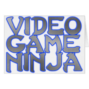 Cartão NINJA do JOGO DE VÍDEO (azuis)