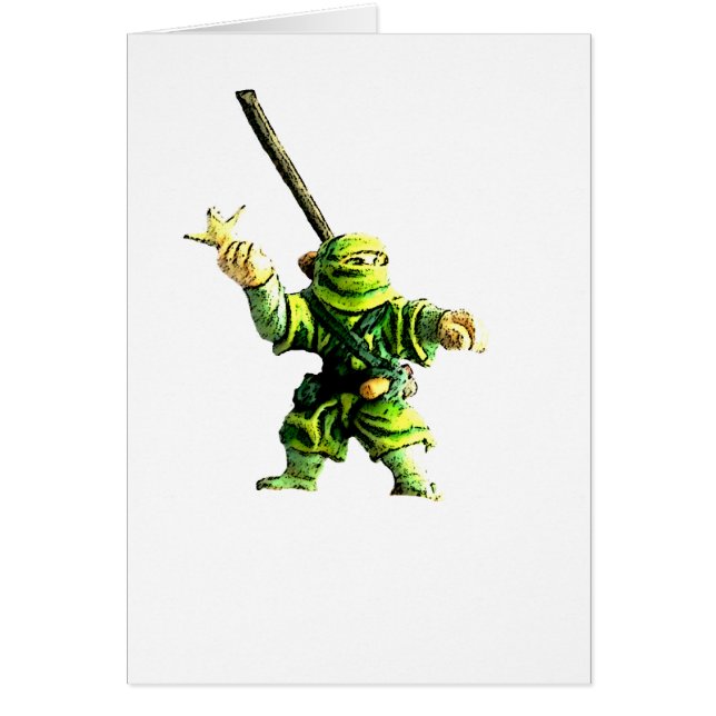Cartão Ninja em verde (Frente)
