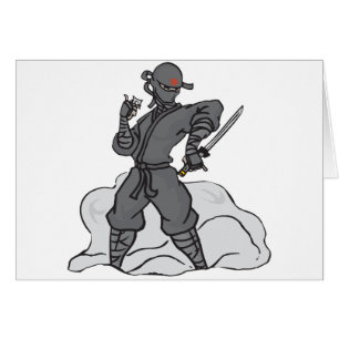 Cartão Ninja-Guerreiro
