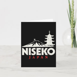 Cartão Niseko Japão Ski Resort Retro Skiting Snowboard