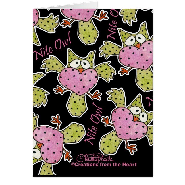 Cartão Nite Owl Collage (Frente)