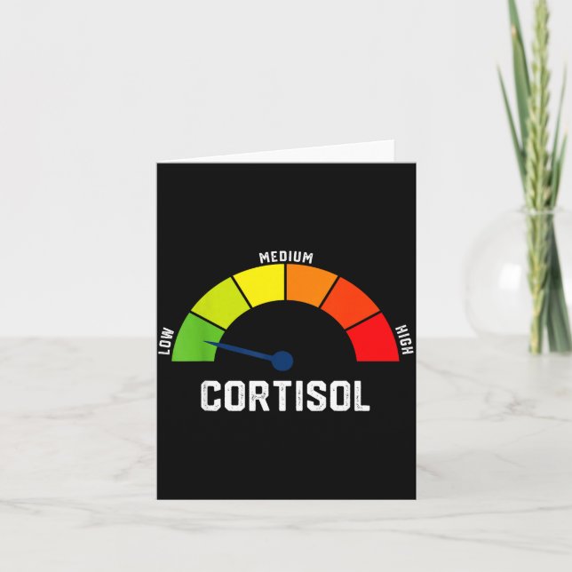 Cartão Níveis baixos de cortisol meme  (Frente)