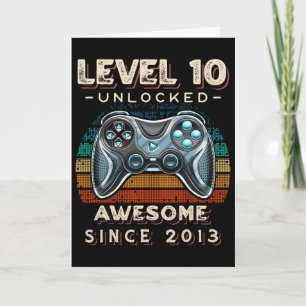 Cartão Nível 10 Jogo de Vídeo Desbloqueado 10º Aniversári