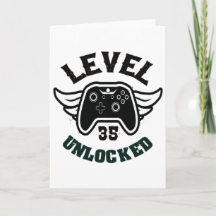 Cartão Nível 35 Desbloqueado 35 Aniversário Jogos 35 Aniv