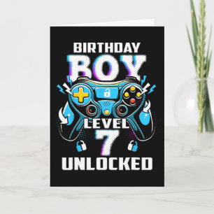 Cartão Nível 7 7 do jogo de vídeo desbloqueado Birthday G