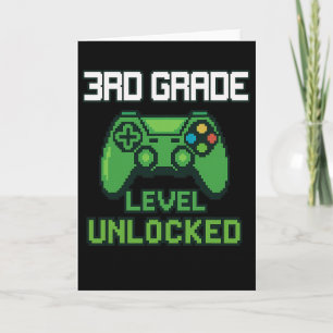 Cartão Nível da 3ª Série Desbloqueado Gamer Ck Para a Esc