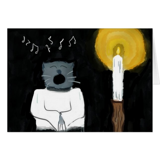 Cartão Nivelando o Purr (Frente horizontal)