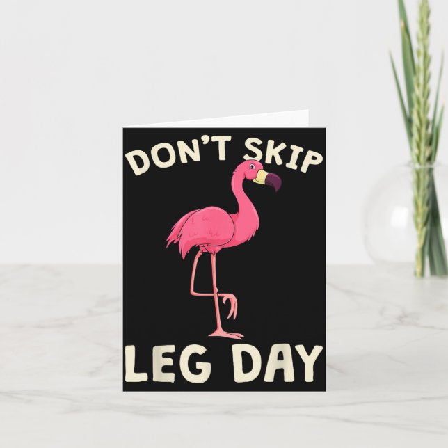 Cartão Nk Flamingo Workou Don't Skip Leg Day Gym Fitness  (Frente)