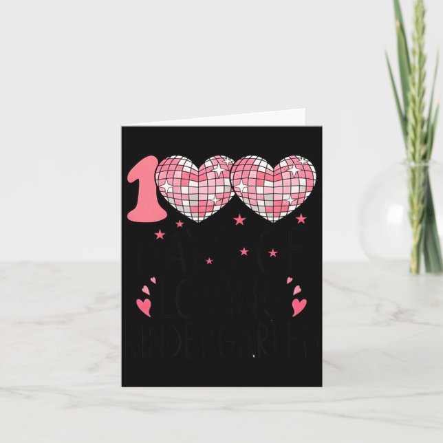 Cartão Nk Heart Kindergarten Valentine 100 Days For Girl  (Frente)