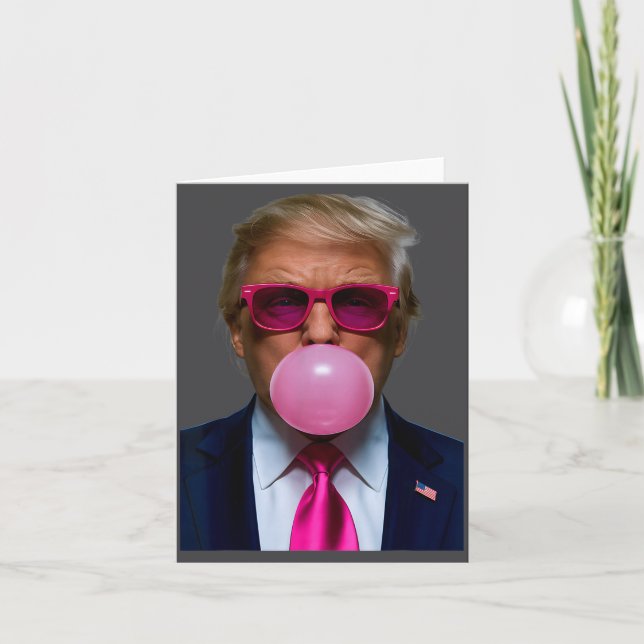 Cartão Nk Sungles Funny Donald Trump Nk Bubble Gum 2024  (Frente)