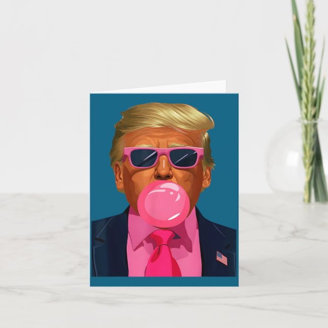 Cartão Nk Sungles Trump Bubble Gum 2024 Vote President Fu (Frente)