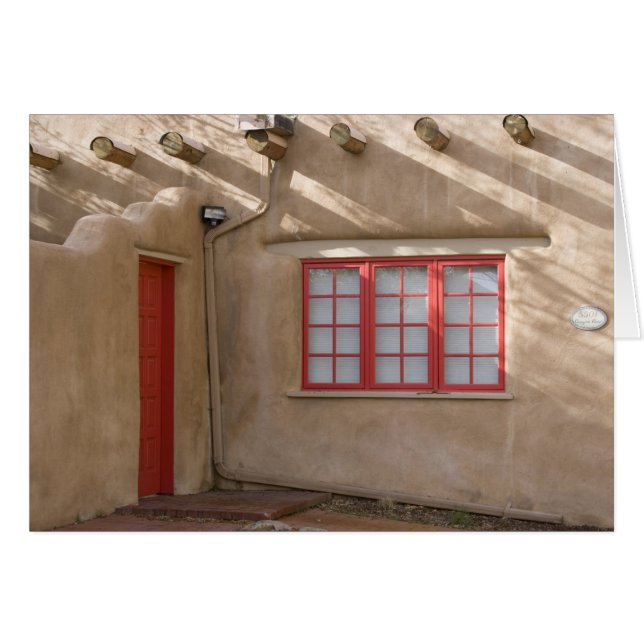 Cartão NM, Novo México, Papais noeis Fe, Canyon Road, len (Frente Horizontal)