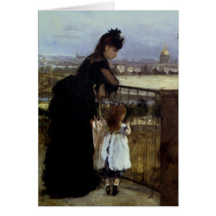 Cartão No balcão por Berthe Morisot