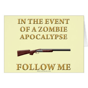 Cartão No caso de um apocalipse do zombi
