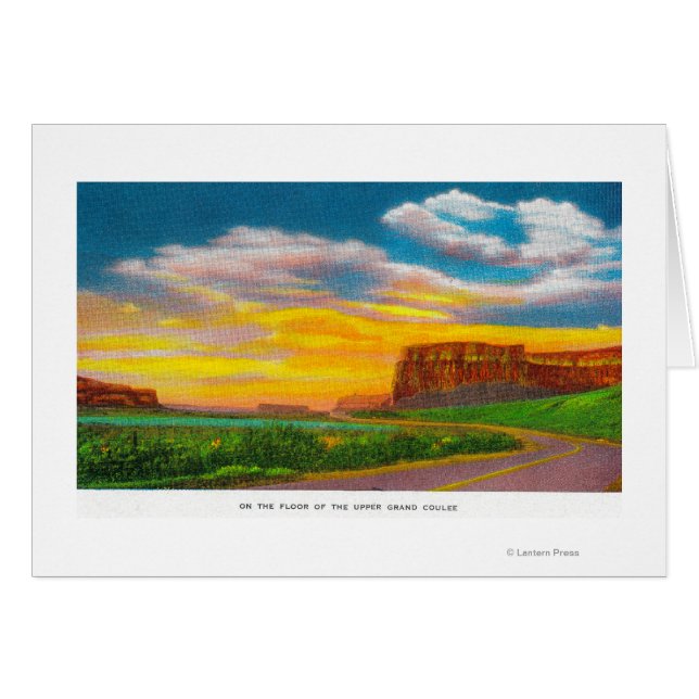 Cartão No chão da Barragem do Alto Coulee (Frente Horizontal)