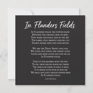 Cartão No Dia de Recordação Poema Em Flandres