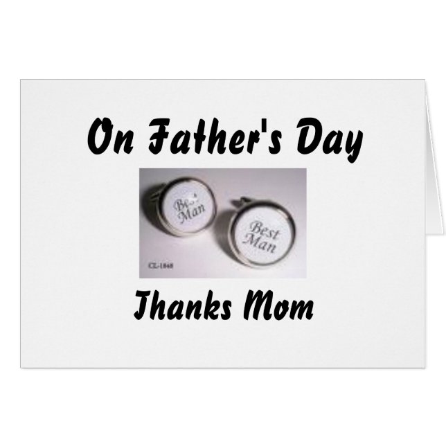 Cartão No dia dos pais, mamã dos obrigados (Frente Horizontal)