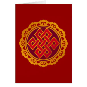 Cartão Nó eterno do budismo tibetano das karmas