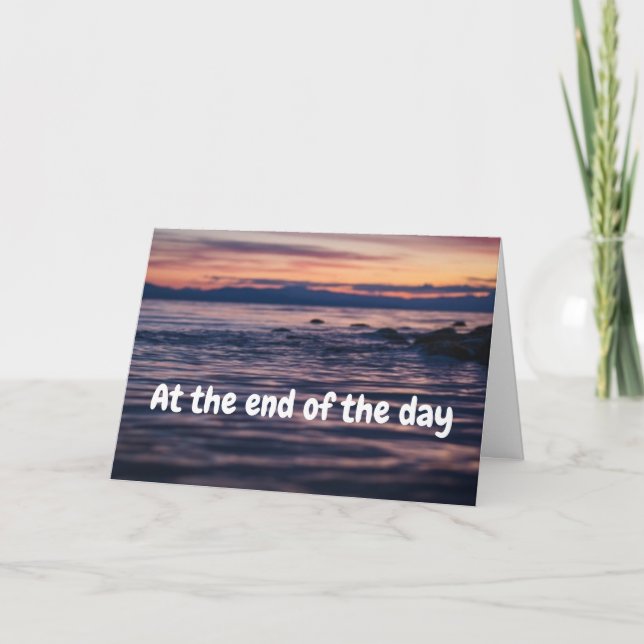 Cartão No final do dia, estamos na mesma página - (Frente)