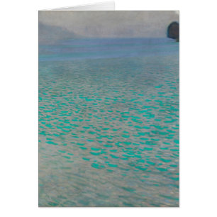 Cartão No lago Attersee de Gustav Klimt, Arte Fina Vintag