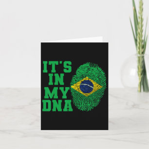 Cartão No Meu Adn Brasil, Bandeira Corta Vintage Brasilei