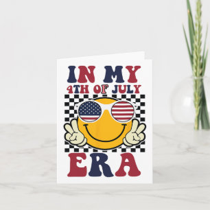 Cartão No Meu Dia 4 De Julho Era Uma Bandeira Patriótica 