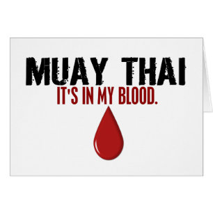 Cartão No meu TAILANDÊS de MUAY do sangue