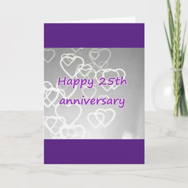 CARTÃO NO NOSSO ANIVERSÁRIO DE CASAMENTO **25** COM AMOR (Frente)