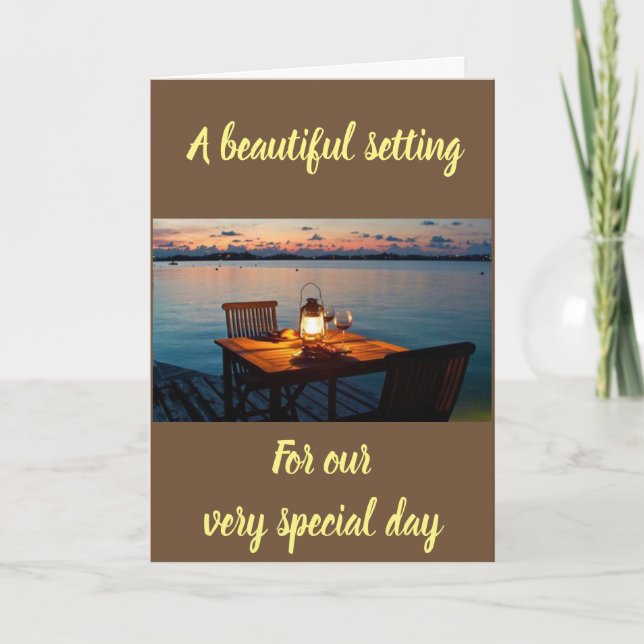 CARTÃO NO ***NOSSO ANIVERSÁRIO*** UMA LINDA CONFIGURAÇÃO/ (Frente)