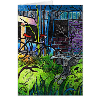 Cartão No pátio