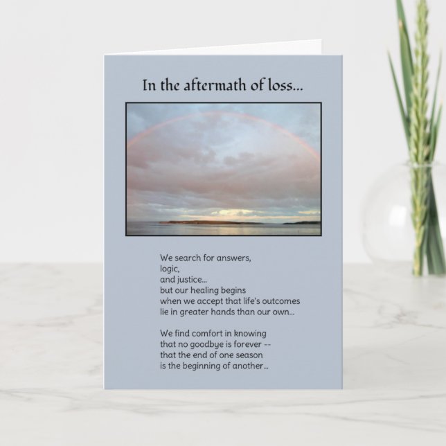 Cartão No rescaldo da perda... (Frente)