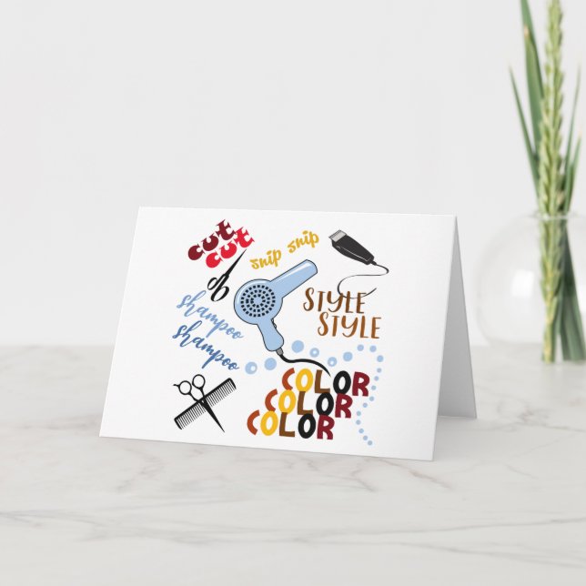 Cartão No Salão Do Cabelo (Frente)