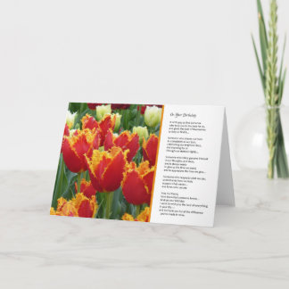 Cartão No seu aniversário, não é fácil encontrar...