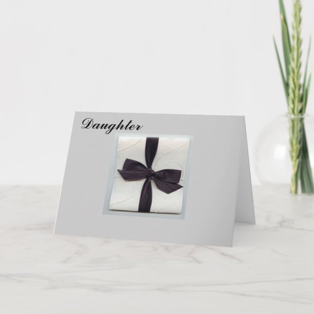 CARTÃO NO SEU DIA DE CASAMENTO "FILHA" (Frente)