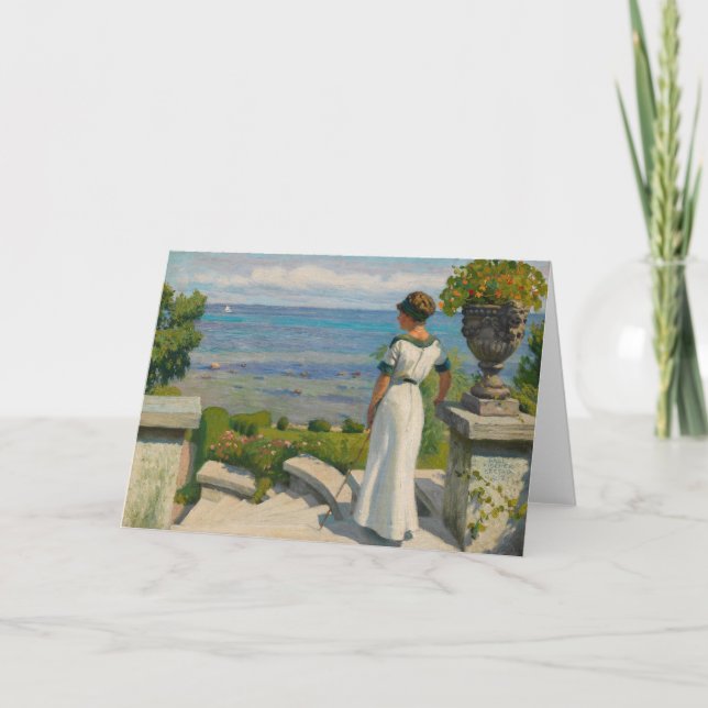 Cartão No terraço | Paul Fischer (Frente)