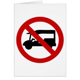 Cartão NO Tuk-Tuk TAXI ⚠ Sinal de Estrada Tailandês ⚠