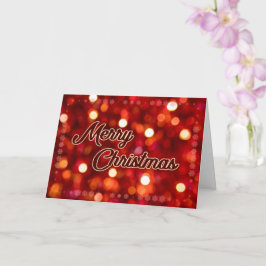 Cartão Nobre Feliz Natal com elegância vermelha cintilant