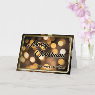 Cartão Nobre Feliz Natal com luzes cintilantes!