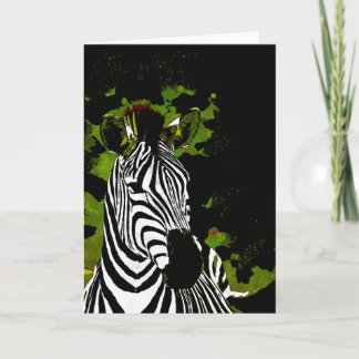 Cartão Noite Africana de Zebra