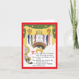 Cartão "Noite Antes do Natal" com Estilo Retroativ