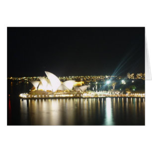 Cartão noite da casa de ópera sydney